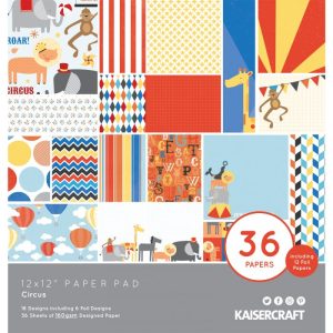 Blocco Carta Scrap Circo 30×30 cm’
